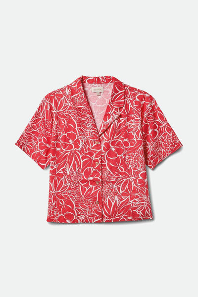 Camisa Mujer BRIXTON INDO LINEN S/S WOMEN SHIRT Aloha Red