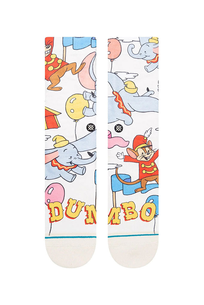 Calcetines Unisex STANCE DUMBO BY TRAVIS CREW SOCKS Off White