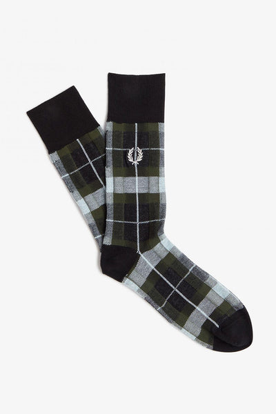 Calcetines Mujer FRED PERRY TARTAN SOCKS Light Ice/Snow White