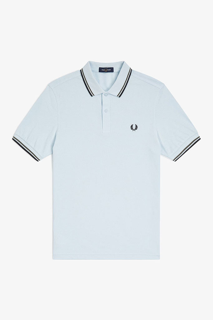 Polo Hombre FRED PERRY TWIN TIPPED MEN SHIRT Light Ice/Field Green/Black