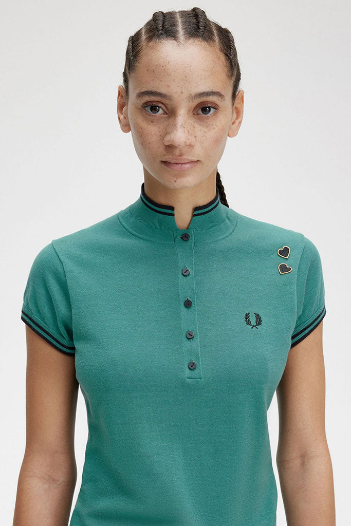 Polo Mujer FRED PERRY KNITTED WOMEN SHIRT Deep Mint (Amy Winehouse Collection)