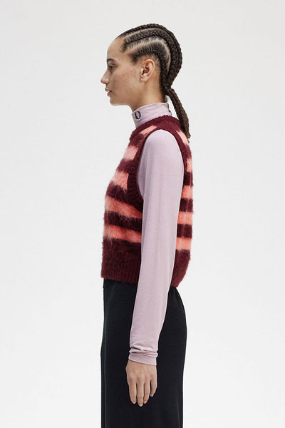 Chaleco Mujer FRED PERRY WOMEN KNIT VEST Wine/Rose