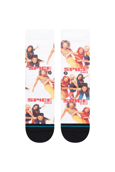 Calcetines Mujer STANCE FRIENDSHIP NEVER ENDS CREW SOCKS White (SPICE GIRLS Collection)