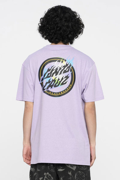 Camiseta Hombre SANTA CRUZ HOLO FLAMED DOT MEN TEE Digital Lavender
