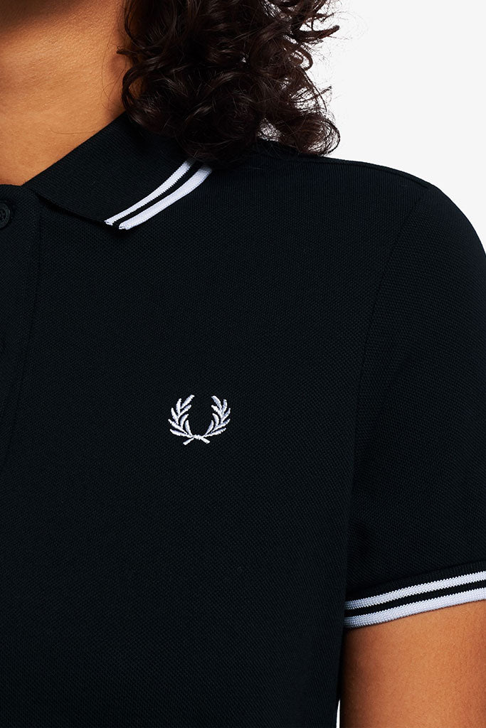 Vestido FRED PERRY TWIN TIPPED DRESS Black/White/White