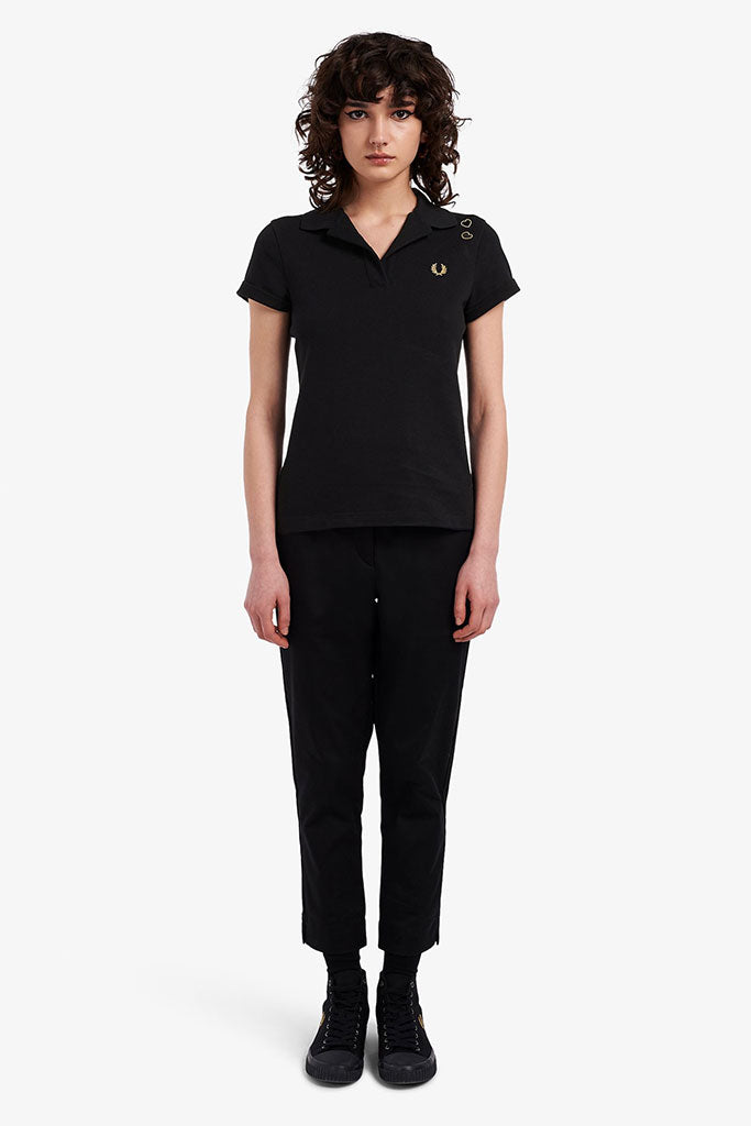 Polo Mujer FRED PERRY OPEN-COLLAR PIQUÉ WOMEN SHIRT Black (Amy Winehouse Collection)