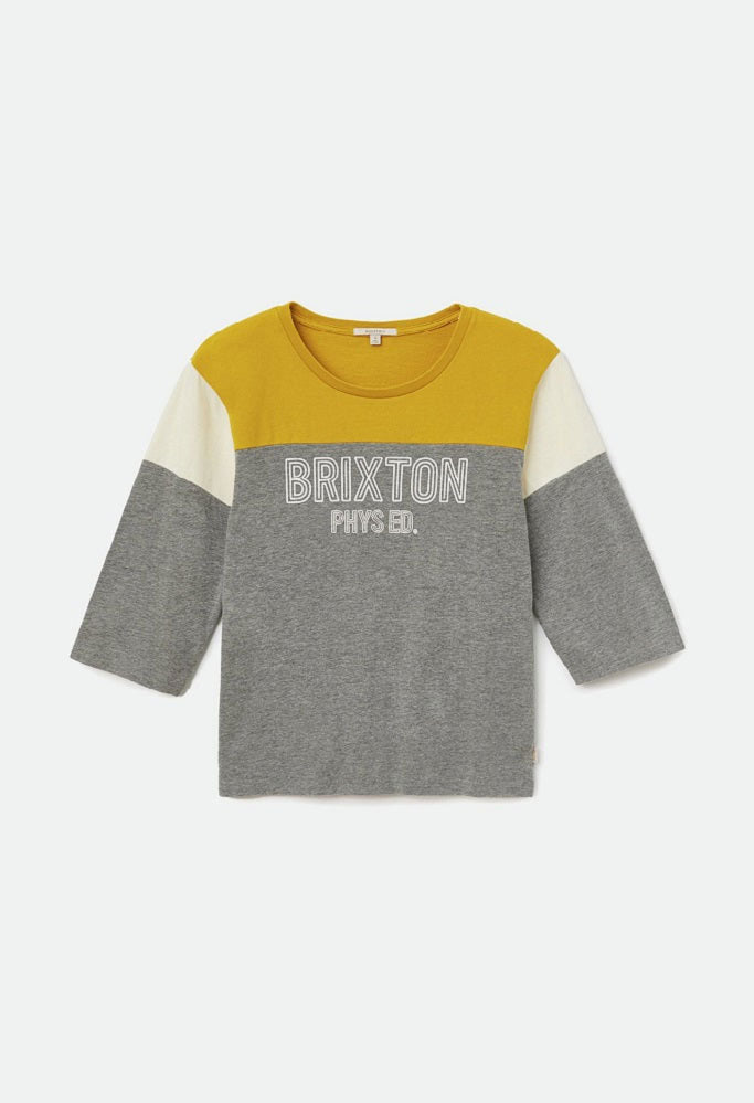 Camiseta Mujer BRIXTON PHYS.ED FOOTBALL WOMEN TEE Heather Grey