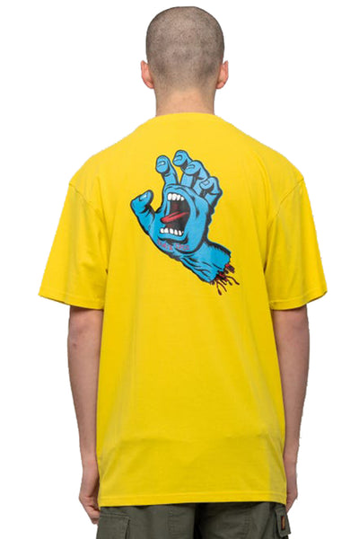 Camiseta Hombre SANTA CRUZ SCREAMING HAND CHEST MEN TEE Blazing Yellow
