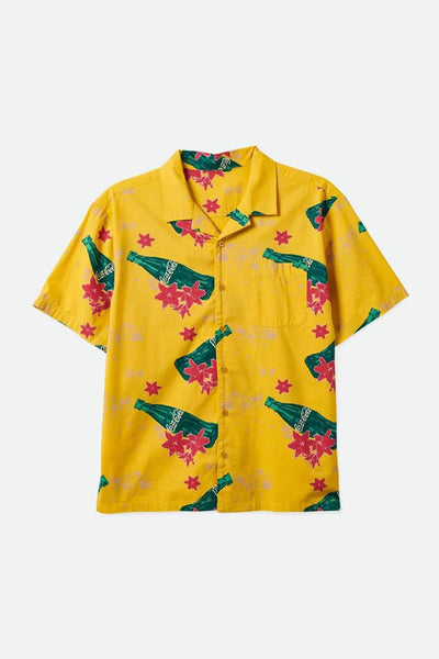 Camisa Hombre BRIXTON X COCA-COLA BUNKER S/S MEN WOVEN SHIRT Yellow