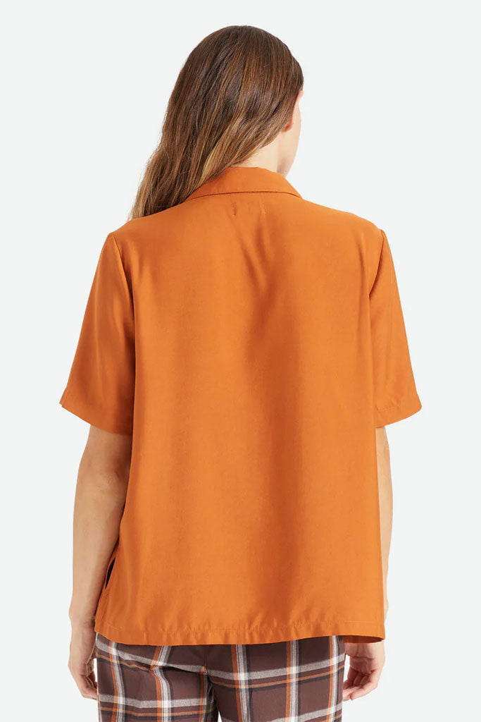 Camisa Mujer BRIXTON BUNKER BLOCK BOYFRIEND S/S WOMEN SHIRT Glazed Ginger