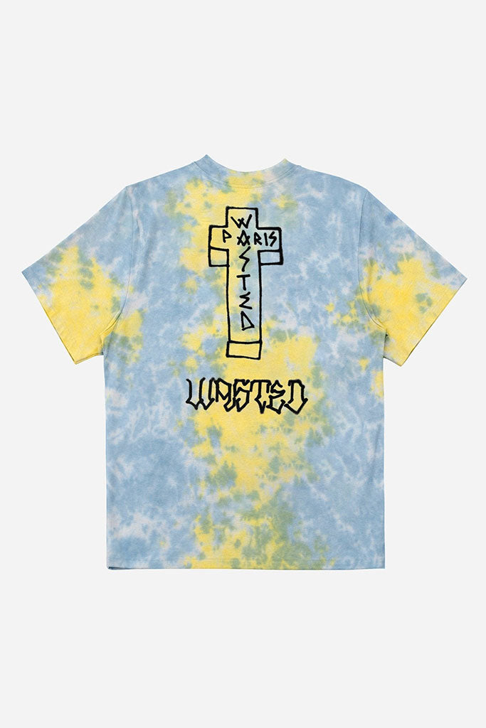 Camiseta Hombre WASTED PARIS LOCALS MEN TEE Tie Dyed Blue-Yellow