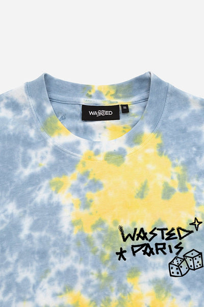 Camiseta Hombre WASTED PARIS LOCALS MEN TEE Tie Dyed Blue-Yellow